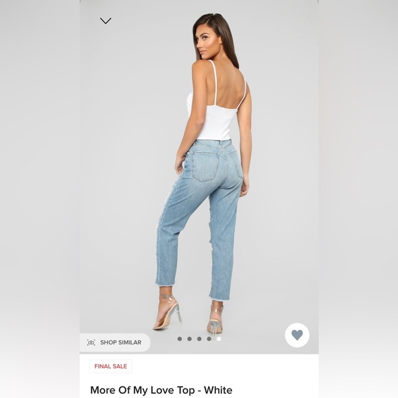 ✨FN RUTCHED WHITE TANK✨ - Picture 3 of 4